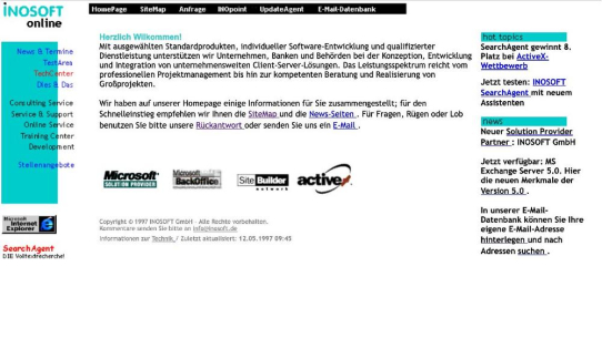 Nostalgischer Blick auf alte Websites