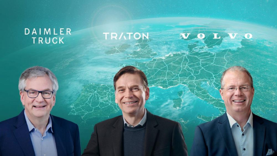 TRATON GROUP, Daimler Truck und Volvo Group geben Startschuss für Joint-Venture für europäisches Hochleistungs-Ladenetz