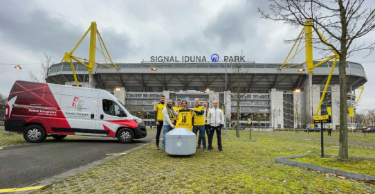 Präsentation des Drohnensystems "Beehive" am BVB Stadion, Signal Iduna Park Dortmund