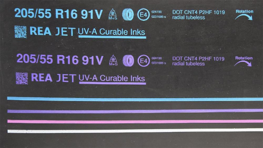 Leuchtend farbige Kennzeichnung auf dunklen Flächen mit REA JET HR