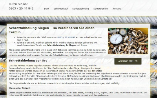 Schrottabholung in Siegen – Schrott-Ankauf-NRW