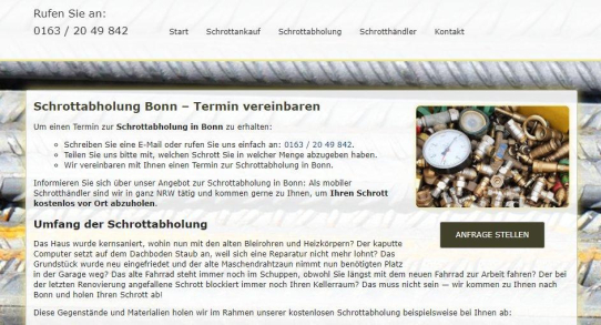 Schrottabholung Bonn: Schrott ordnungsgemäß entsorgen