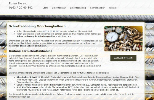 Schrottabholung Mönchengladbach: alle Arten von Schrott