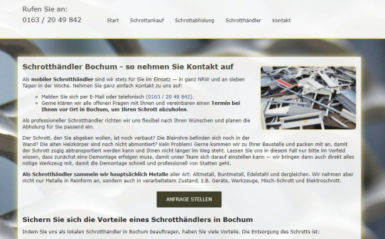 Schrotthändler Bochum : Wir sind immer bereit, alle Arten von Eisen- und Metallschrott zu sammeln