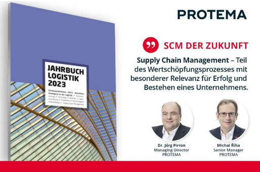 PROTEMA mit Fachbeitrag Supply-Chain-Management der Zukunft im Jahrbuch Logistik 2023