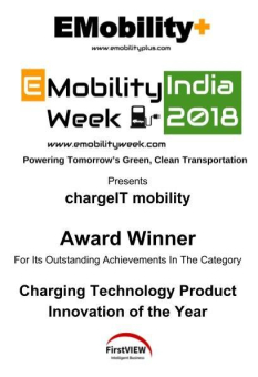 chargeIT ausgezeichnet mit Award „Ladetechnologie Produktinnovation des Jahres“