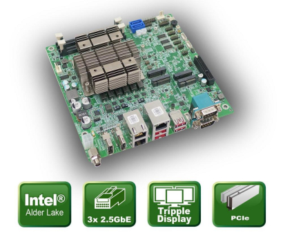 Alder Lake Mini-ITX Board mit Single Volt Spannungseingang