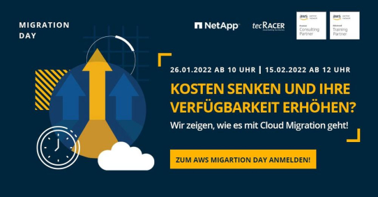 AWS Migration Day - AWS Migration Best Practices und Mehrwert-Services by NetApp (Webinar | Online)