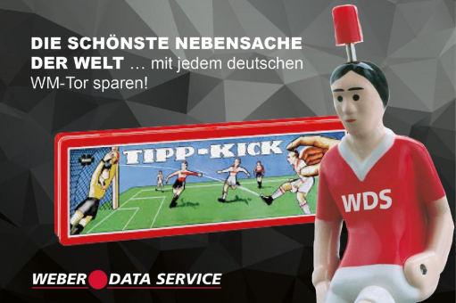 Die schönste Nebensache der Welt: Torjubel bei Weber Data Service - mit jedem deutschen WM-Tor sparen