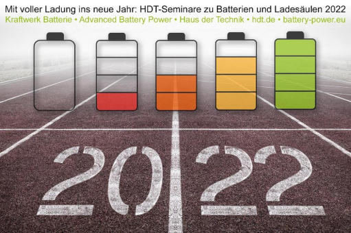 Mit voller Ladung ins neue Jahr: HDT-Seminare zu Batterien und Ladesäulen 2022