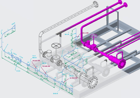 Nahtlos integrierte Rohrleitungsisometrien für Creo Piping