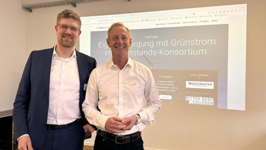 Start der ersten Initiative zur Eigenversorgung mit Grünstrom im Mittelstands-Konsortium