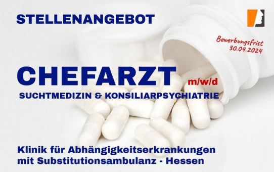 Stellenangebot Chefarzt Suchtmedizin & Konsiliarpsychiatrie Frankfurt am Main