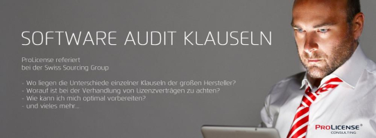 Software Audit Klauseln | ProLicense referiert in Zürich