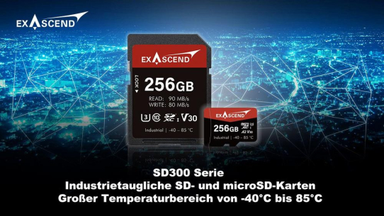 Um die wachsende Nachfrage nach IoT-Edge-Speicher zu decken, bringt Exascend SD- und MicroSD-Karten in Industriequalität auf den Markt