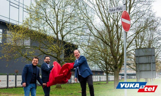 Am neuen "Yuka-Platz": Yukatel bezieht neue Firmenzentrale in Dreieich mit eigener Straße