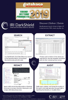 ☑️ Schutz von Dark Data: "DBTA Magazine" + "GARTNER" nennen unser >DarkShield< als Trend-Setting Produkt für 2019 ❗