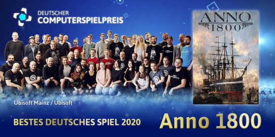 Deutscher Computerspielpreis:  Anno 1800™ bestes deutsches Spiel 2020