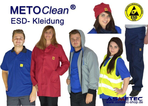 ESD-Kleidung made in EU, aus Lagervorrat lieferbar und mit relativ kurzen Lieferzeiten
