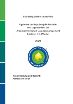 Veröffentlichung des AGQM Biodiesel Qualitätsberichts 2023