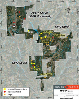 Ergebnisse des regionalen Explorationsprogramms von Kodiak generieren weitere Ziele bei Kupfer-Gold-Projekt MPD