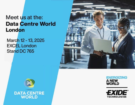 Exide Technologies präsentiert auf der Data-Centre World London die neuesten Energiespeicherlösungen für Rechenzentrumsanwendungen