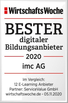 WirtschaftsWoche zeichnet imc als besten E-Learning Anbieter aus