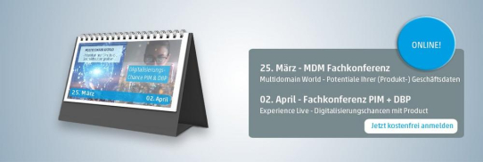 Nun Online mit attraktivem Konzept – Fachkonferenzen MDM und PIM & DBP finden digital statt