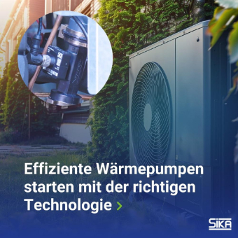 Sicherheit, Effizienz und Nachhaltigkeit: SIKA Vortex-Durchflusssensor und Gassensor für Wärmepumpen mit R290