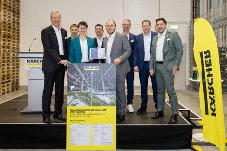 Erfolgreiche Inbetriebnahme des neuen Hochregallagers von Kärcher