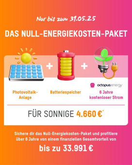 Das Null-Energiekosten-Paket von FingerHaus ermöglicht sorgenfreies Wohnen ohne Stromkosten