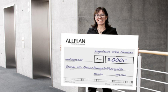 Spende für den guten Zweck: ALLPLAN unterstützt Ingenieure ohne Grenzen