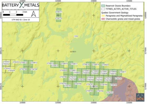 Battery X Metals gibt Gründung einer Tochtergesellschaft für die Exploration kritischer Batteriemetalle und die Erweiterung des Explorationsportfolios in Quebec durch Erwerb weiterer 39 Mineral-Claims bekannt
