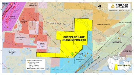 Bedford Metals beantragt Explorationsgenehmigung für das Uranprojekt Sheppard Lake