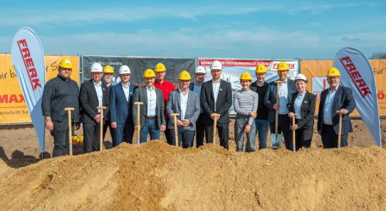 Max Bögl realisiert Hallenneubau für die Produktion von Notstromanlagen für  die Firma FRERK