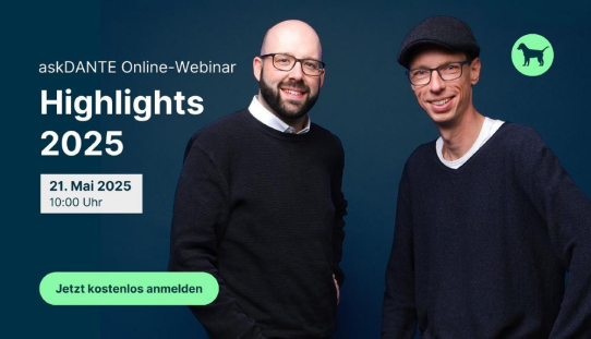 askDANTE Online-Zeiterfassung lädt Kunden und Personaler zum neuen Produkt-Webinar ein