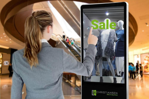 Digital Signage Stele nutzbar wie ein großes Smartphone
