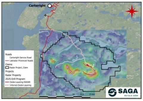 SAGA Metals erweitert die Konzessionen im Titan-Vanadium-Eisen-Projekt Radar und sichert sich die gesamte Titan-Magnetit-Intrusion