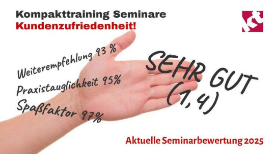 Kompakttraining-Trainerteam überzeugt mit Qualität, Herz und Bestnoten