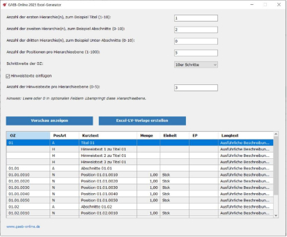Kostenloser Excel-LV-Generator: Der einfache Weg zum GAEB-LV