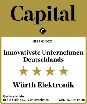 Würth Elektronik erneut unter den innovativsten Unternehmen