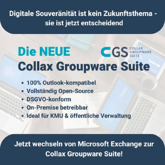 Digitale Souveränität neu gedacht: Collax präsentiert moderne Groupware Suite als Alternative zu Microsoft Exchange