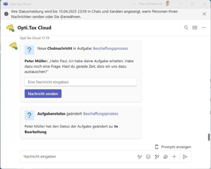 Effiziente Compliance- und Finanzkommunikation: Opti.Tax jetzt in Microsoft 365 integriert