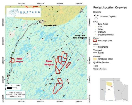 Mustang Energy leitet Flugmessung über dem Projekt Spur südlich des Athabasca-Beckens in Saskatchewan ein