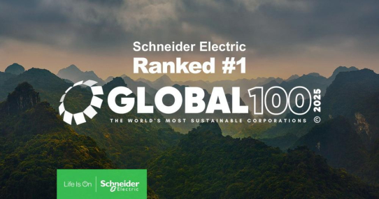 Schneider Electric zum zweiten Mal als das  nachhaltigste Unternehmen der Welt  ausgezeichnet