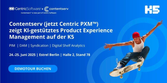 Contentserv - jetzt Centric PXM - präsentiert KI-gestütztes Product Experience Management auf der K5 2025