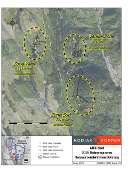 Kodiak beginnt 2025 Explorationsprogramm auf dem MPD-Kupfer-Gold-Porphyr-Projekt