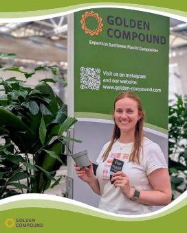 Golden Compound stellt nachhaltige Pflanztöpfe auf Bauhaus Hausmesse im Intermarkt Thielen vor