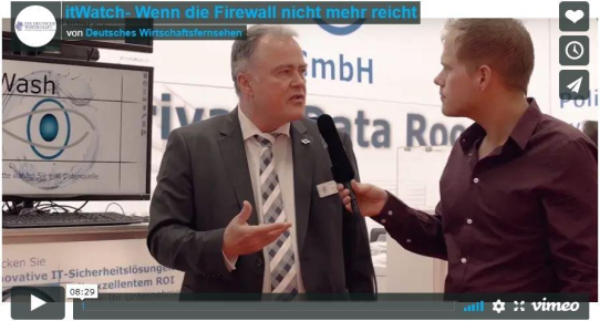 itWatch Messeinterview auf der Hannovermesse 2019 zum Thema "Wenn die Firewall nicht mehr reicht"