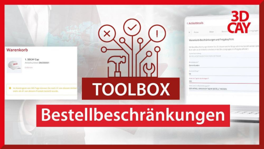 3DCAY erweitert Marketing-Fulfillment-Shop um Modul zur Bestellbeschränkung